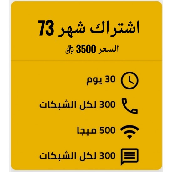 اشتراك شهري 300 دقيقة لكل الشبكات