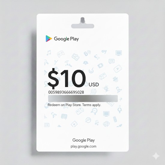 بطاقة جوجل بلي 10 دولار