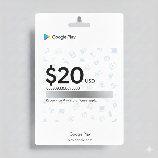 بطاقة جوجل بلي 20 دولار