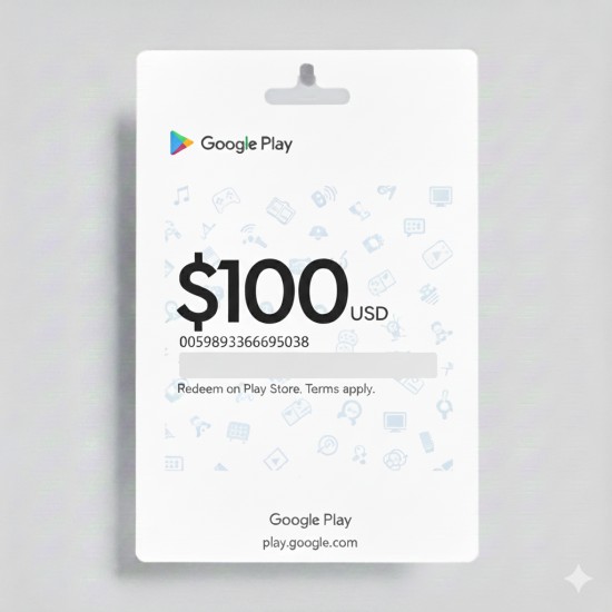 بطاقة جوجل بلي 100 دولار